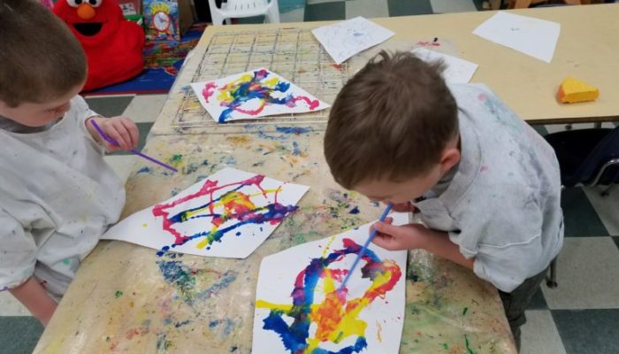 boys painting art